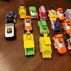 PAW PATROL Car Lot Mixed Die Cast & Plastic Skye Marshall Chase Rocky+
