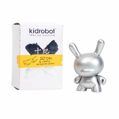 Kidrobot Special Edition 10th Anniversary DUNNY 3″ 10 Years 4 Months SILVER NEW