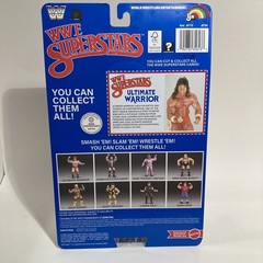 WWE LJN MATTEL SUPERSTARS ULTIMATE WARRIOR 8 IN ACTION FIGURE BLACK & BLUE CARDS