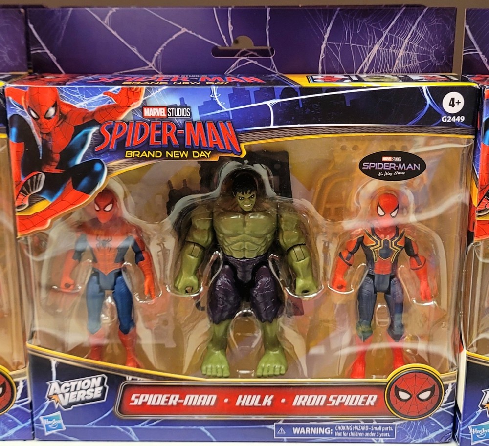 Hasbro Spider-Man Brand New Day Action Verse 3 Figure Set Action Figure 4in NEW