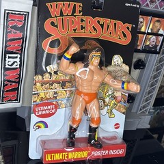 WWE LJN Mattel Superstars Ultimate Warrior 8” Action Figure Black Card
