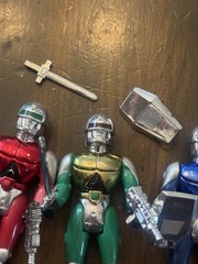Soma 1994 Sonic Ranger Blue Green Red Chrome Light Up eyes 4″ – Untested W Acc