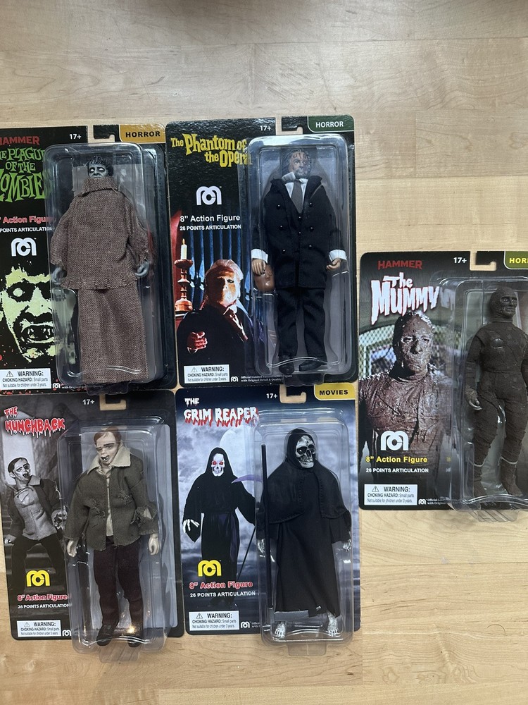 Mego Horror Phantom Of The Opera Mummy Grim Reaper Hunchback Plague Of Zombie