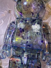 Medicom BE@RBRICK x Anever 3rd Version clear blue 400% and 100% set Bearbrick
