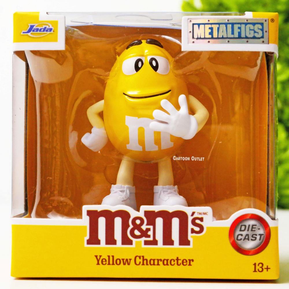 Jada M&M’s Yellow Character 3″ Die Cast Figure Metalfigs Collectible M&M New