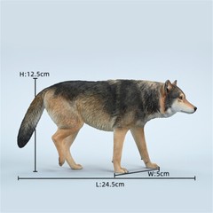 JXK 1/6 Common Gray Wolf Model Collections Animal Figure Decor Toys Xmas Gift