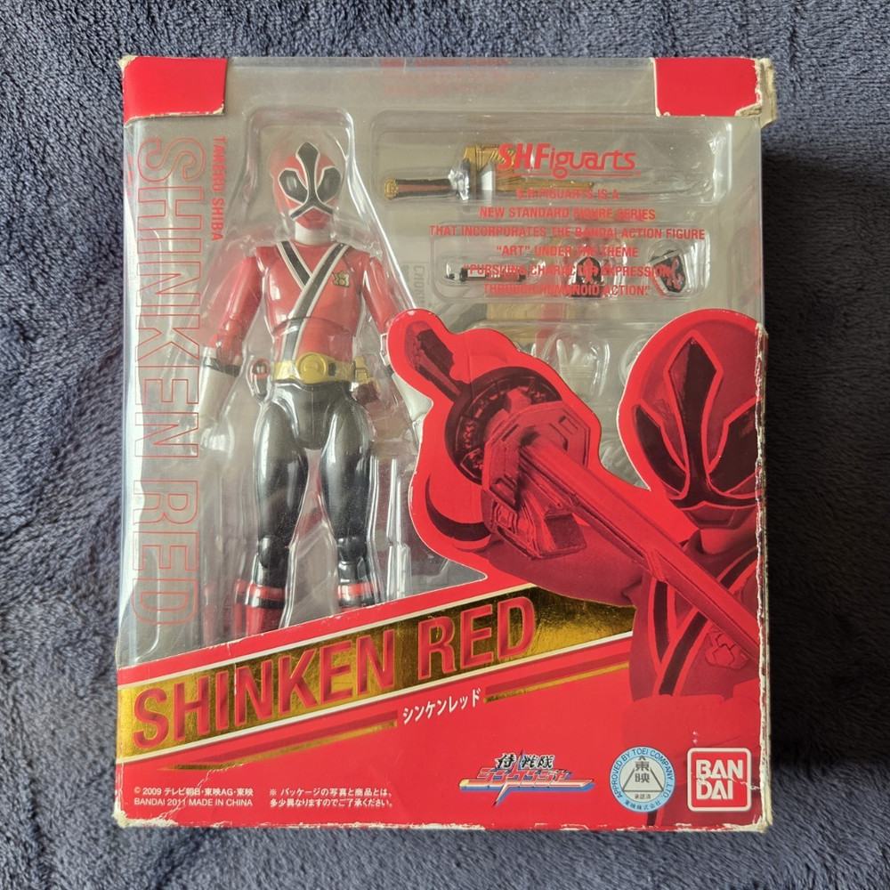Bandai S.H.Figuarts Shinken Red Power Rangers Figure w/ Sword Hands 15+
