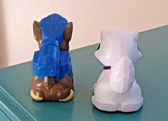 Set of 2 Paw Patrol Micro Mover Toys Chase Dog and Cat Marshall