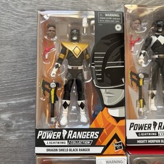 Power Rangers Lightning Collection Lot – MMPR Red, White & 2x Black Rangers