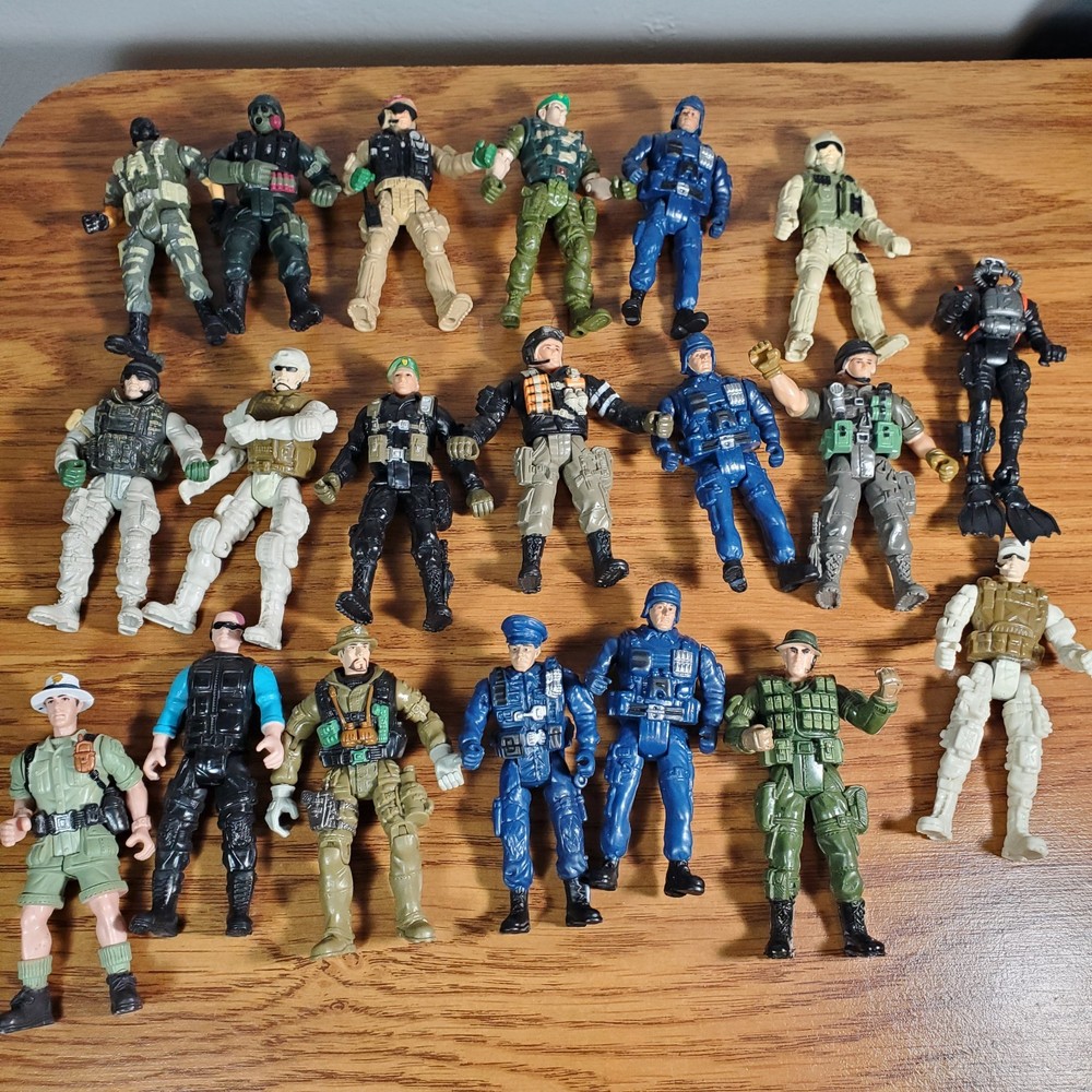 Chap Mei Soldier Military Lot 20 Action Figures Army Special Forces Various Toys