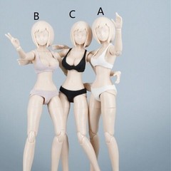 1Set 1/12 Scale Bras Briefs Underwwear Clothes for 6″ Female Figure Body