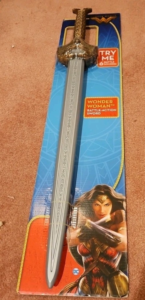 Mattel Wonder Woman Battle Action Sword Prop Electronic Sounds 27 in New Replica