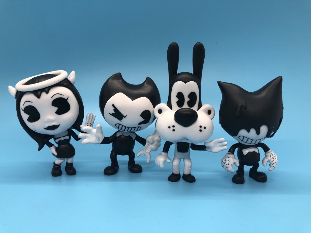 Bendy and the Ink Machine Figures Lot of 4 Phatmojo Alice Boris Inky 2.5”