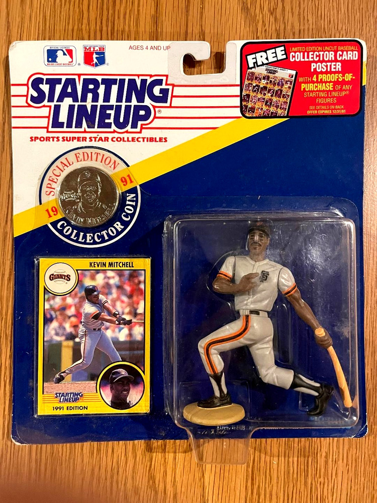 Kevin Mitchell Starting Line Up Figure MLB w/ Coin New in Package 1991 Edition