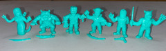 Super 7 The Worst Keshi teal full set of 6, muscle cortex red tiger captain dead