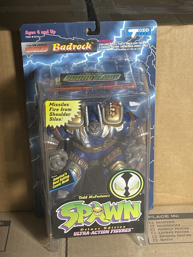New Sealed 1995 Todd McFarlane Toys Spawn Youngblood Badrock Action Figure