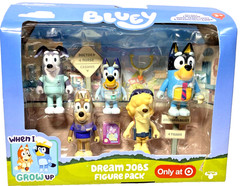 Bluey When I Grow up Dream Jobs Figure 5-pack “Chocolate Milk“ Chippy Tradie Exc