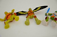 LOT 3 TMNT Ninja Turtles Viacom Action Collectables McDonald 2016 3″ Happy Meal