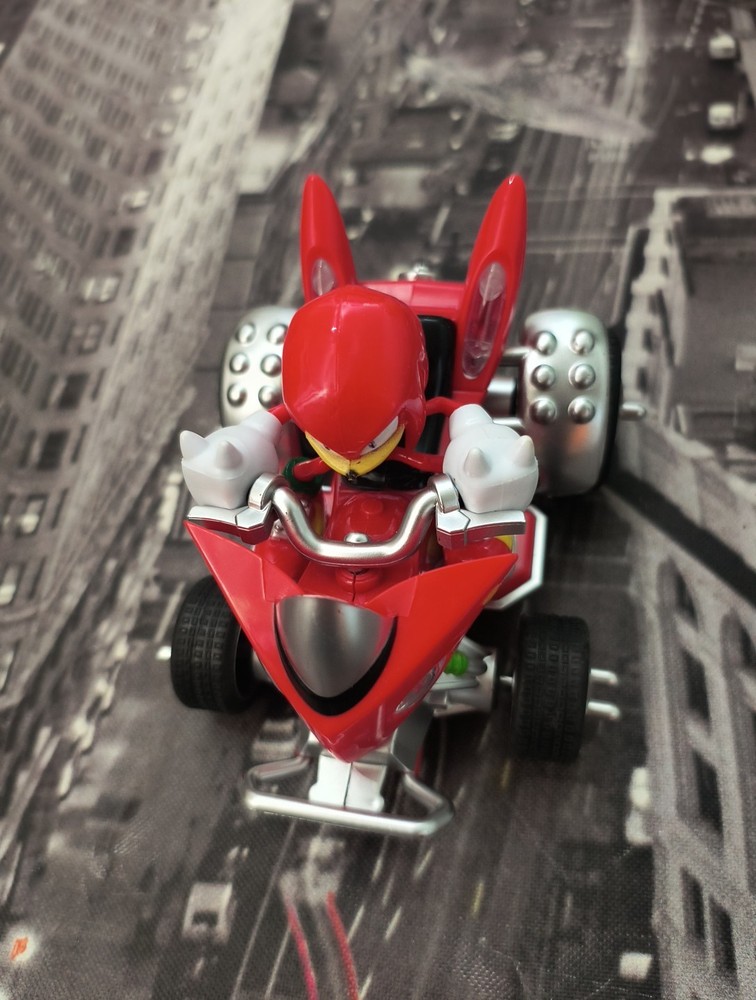 Sonic Sega All-Stars Racing Knuckles The Echidna Pull Back Racer Car 5.25in #A