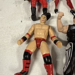 Lot of 6 WWE Wrestling figures Jakks Signature And Bone Crushing Series Kane, Dx