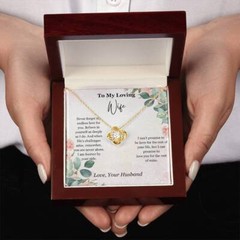 Gift for Wife Pendant Love Knot Necklace