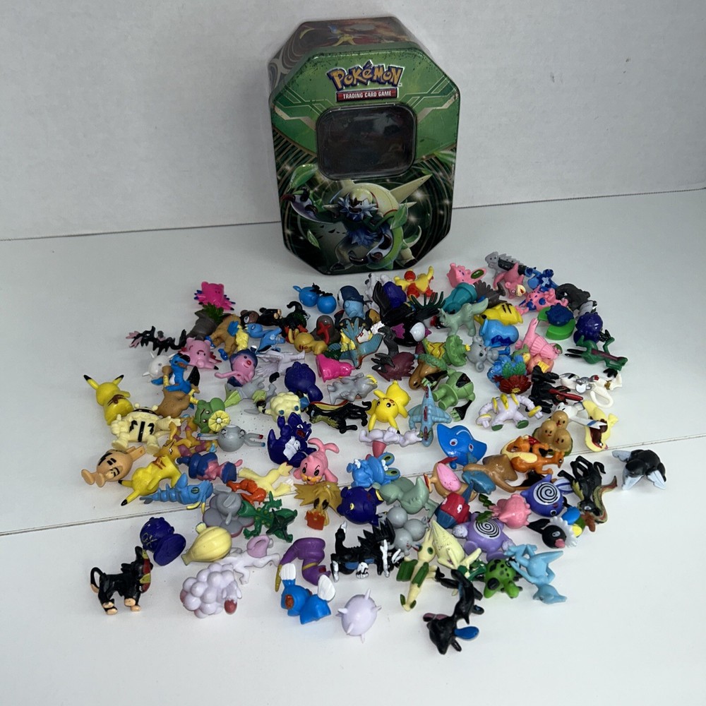 Pokemon Cake Toppers Figures Figurines Pcs 2-3CM Toy Lot Kids Anime With Tin