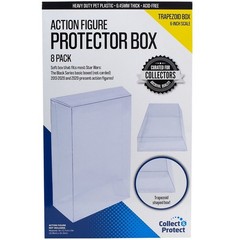 Star Wars BLACK SERIES Protector CASE Clear 8 Pack Angled Side 1:12 5x9x2