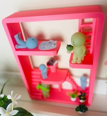 Pink Smiski House Shelf | Mini Figure Room Display | Kawaii Decor | Sonny Angels