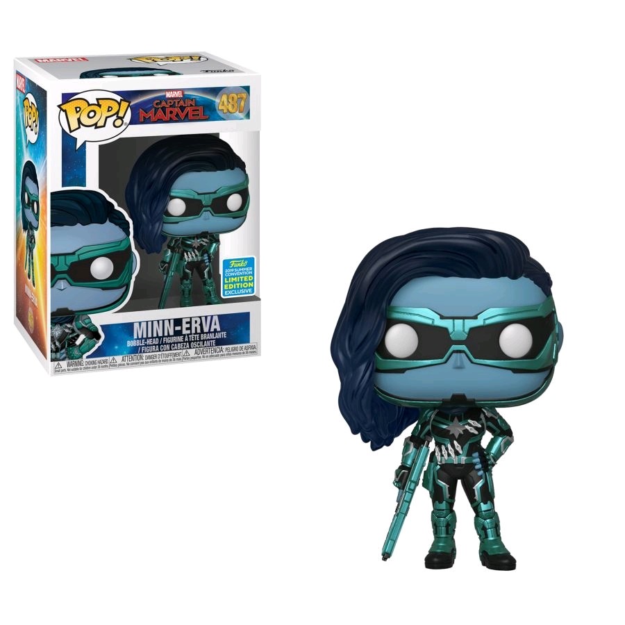 Funko POP Captain Marvel Minn-Erva SDCC 2019 Limited Edition #487 Vinyl Figure