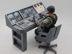 Custom 1:12 Mission Control Radar Panel w/ Operator Chair Diorama Prop Set TYPE1