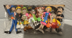 El Chavo Del 8 Figure Lot 8 Pcs 3-3.5 in Handmade Mexico Collectible La Vecindad