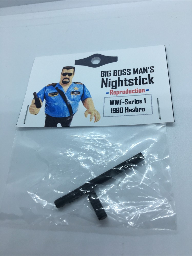 Big Boss Man Nightstick Baton WWF Hasbro Series 1 1990 Reproduction Night Stick