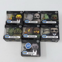 Mini Tubbz Cosplay Duck Universal Monsters Set Of 7, Mummy, Dracula, Wolfman Etc