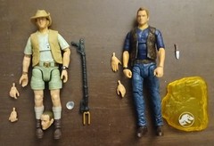 Jurassic World Amber Collection Lot (Velociraptor/Tyrannosaurus/Dilophosaurus)