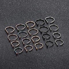 Unisex Fake Nose Ring Clip, Stainless Steel Septum Earrings Punk Fashion Body Je