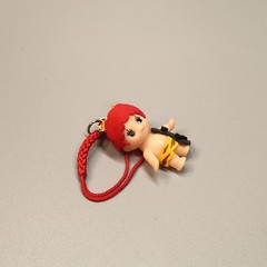 KEWPIE Baby as JAPAN DEVIL RED GHOST Mascot 1.25″ Mini Figure KEYCHAIN CHARM