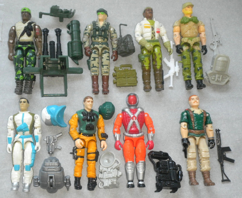 1980s 1990s G.I. GI Joe Accessories Weapons Action Figures Vintage ARAH 3.75 Lot