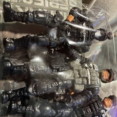6 Pack Army Men Special Forces Black Uniform New In Packaging
