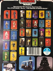 1980 Star Wars ESB Princess Leia Bespin cardback unpunched 31 Card Back Kenner