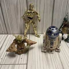 1990’s Star Wars Lot of 5 Action Figures C3PO, R2D2, Yoda, Watto, Droid Toys