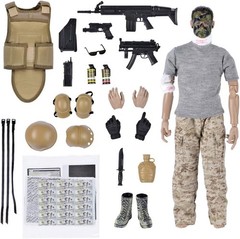 12″ Action Figures Toy 1:6 Stand Bendable Soldier Model Toys Military SWAT Set