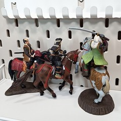 JAPANESE SAMURAI on Horse Uesugi Kenshin 2.5″ Mini Figure Diorama Toy Miniature