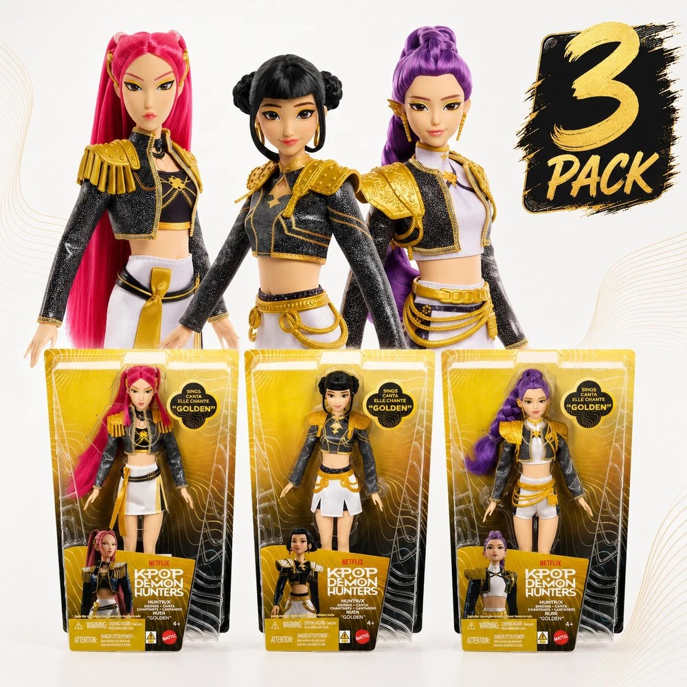 KPop Demon Hunters HUNTR/X “Golden” Singing Dolls- ON HAND ALL 3 RUMI, ZOEY MIRA