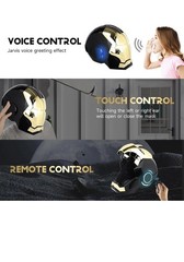 Iron Man black and gold Mk5 1:1 Electric Helmet Jarvis Voice Control
