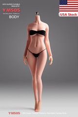 YM505 1/6 Female Pale Sexy Large Breast Flexible Body&Details For 12”Figure