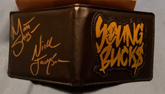 Autographed AEW All Elite Crate EXCLUSIVE Young Bucks Wallet Matt & Nick Jackson