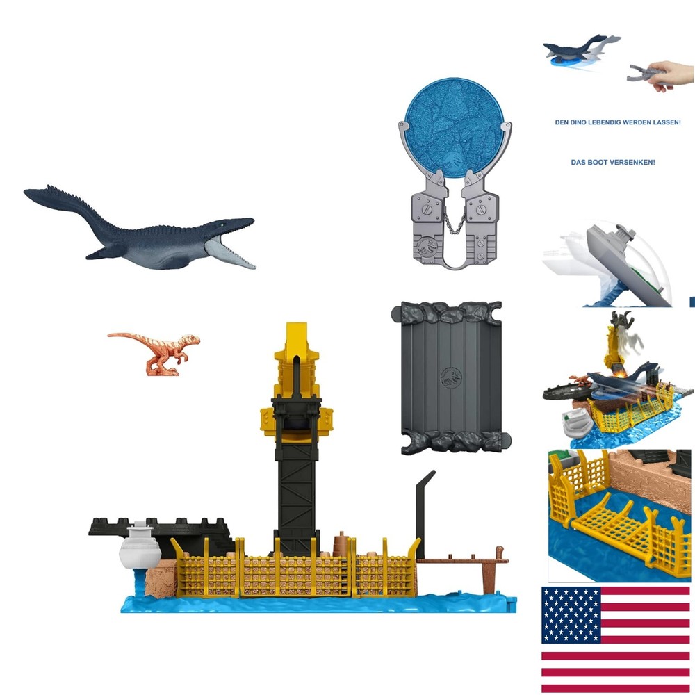 Interactive Mosasaurus Mayhem Playset – Fun for Ages 4 and Up, Jurassic World