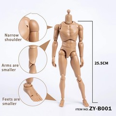 US ZYTOYS ZY-B001 1/6 Male Narrow Shoulder Action Figure 12in Soldier Body Model