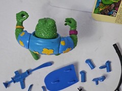 Vintage TMNT Genghis Frog 1989 100% COMPLETE & BIOCARD MINT COND. GREAT JOINTS
