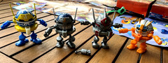 Bandai Cyclonians E.G.G. (4) Bots-Rot, Bolt, Tank, & Debris w/ mats, comics, box